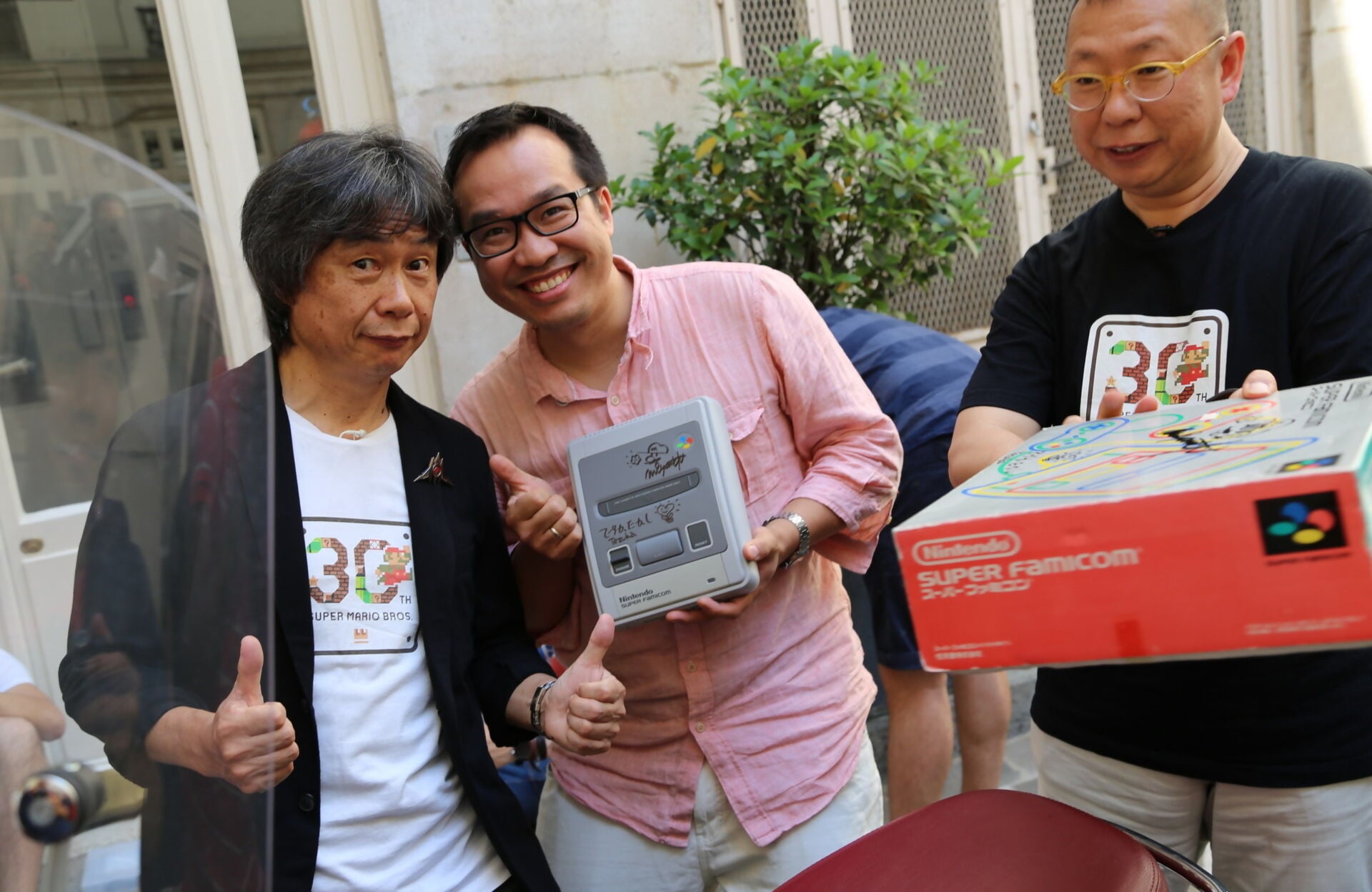 Shigeru Miyamoto en 2015 dans les locaux de Jeuxactu